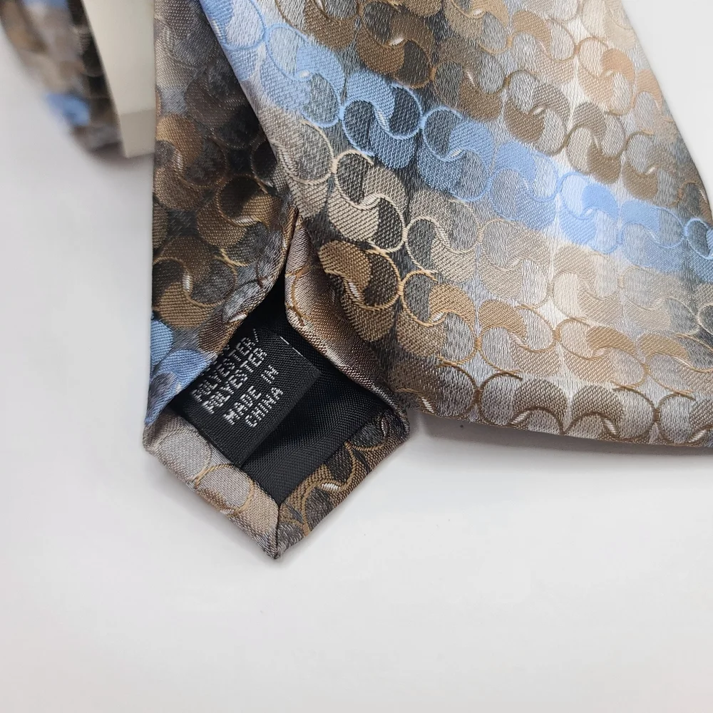 VAN HEUSEN Brown & Blue Neck Tie. New With Tags.